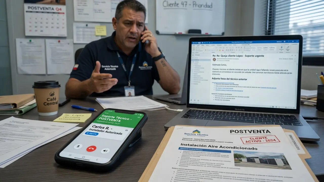 Canal de postventa del instalador con el fabricante Genergy