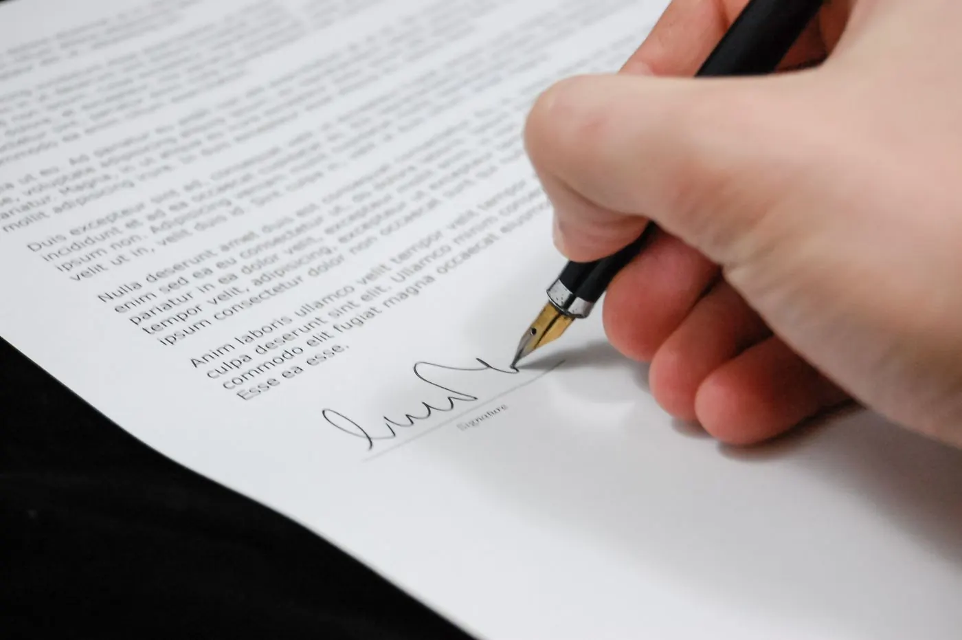 Signing the coefficient sharing agreement